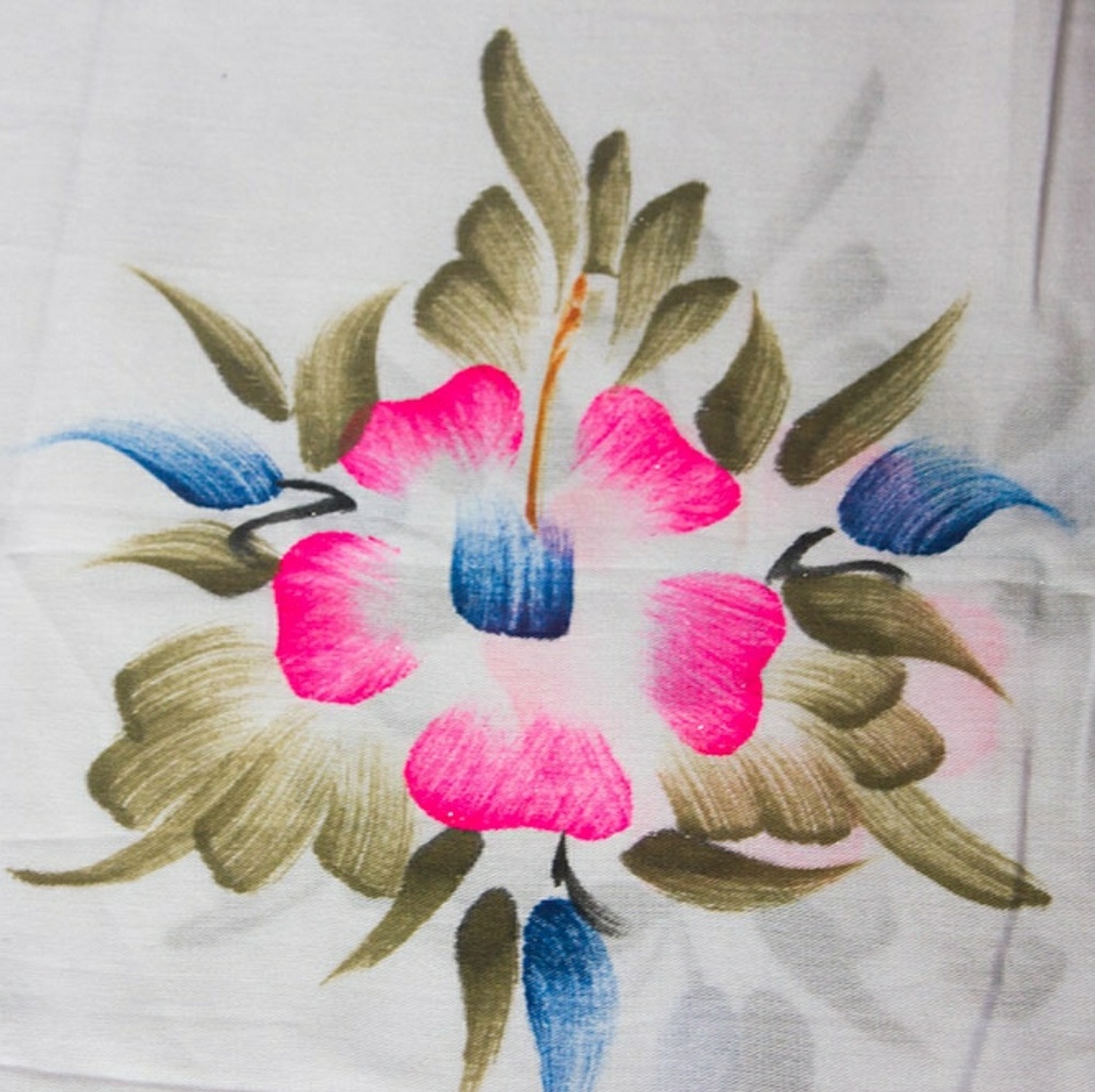 White Hand Painted Sarong